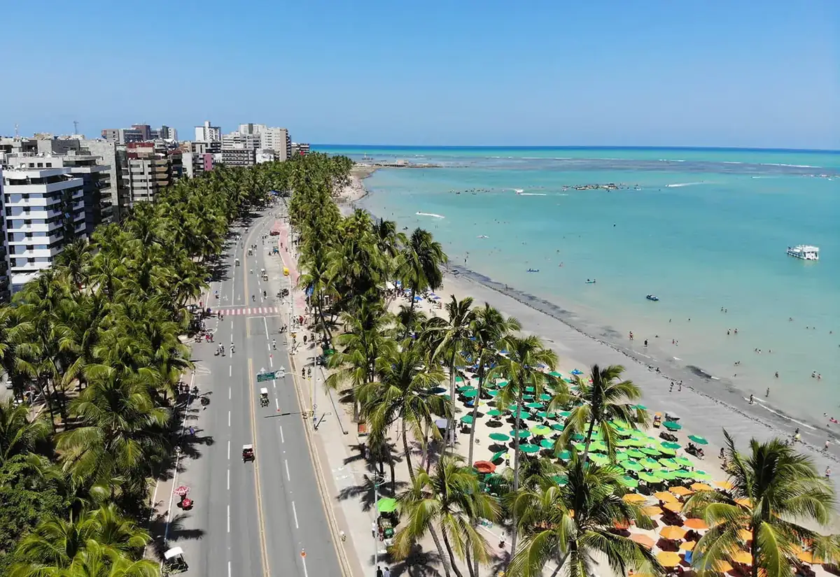 Orla de Maceió vista de cima